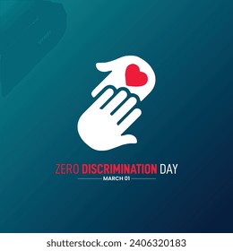 Zero Discrimination Day. Zero Discrimination concept background.