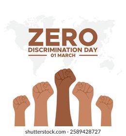Zero Discrimination Day. Zero Discrimination concept background. vector graphic of zero discrimination day good for zero discrimination day celebration. flat design. flyer design.flat illustration.