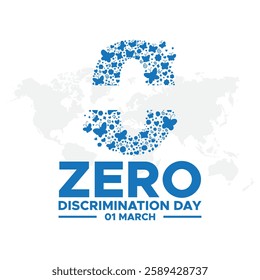 Zero Discrimination Day. Zero Discrimination concept background. vector graphic of zero discrimination day good for zero discrimination day celebration. flat design. flyer design.flat illustration.