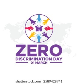 Zero Discrimination Day. Zero Discrimination concept background. vector graphic of zero discrimination day good for zero discrimination day celebration. flat design. flyer design.flat illustration.