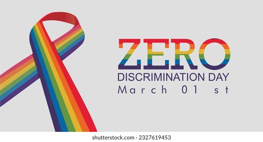 Zero Discrimination Day. March 1