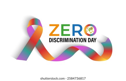 Zero Discrimination Day is observed annually on March 1st to promote equality, inclusion, and the right of everyone to live a full and productive life. Hands and  Multicolored rainbow butterflies fly.