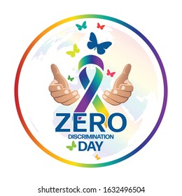 zero discrimination day. poster ,logo, template design 