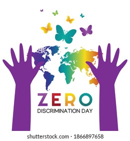 Zero Discrimination Day Vector Illustration. Suitable for Greeting Card, Poster and Banner.