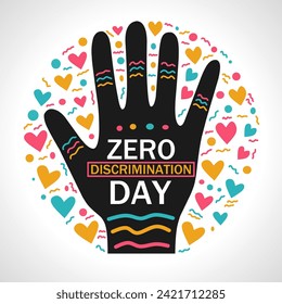 Zero Discrimination Day vector illustration. Suitable for banner, poster, gritting card, and background.