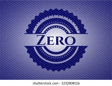 Zero emblem with jean background