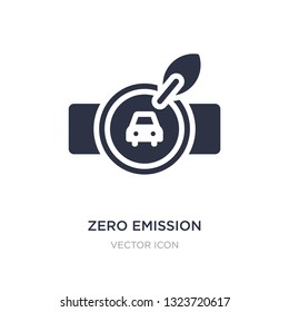zero emission badge icon on white background. Simple element illustration from Transport concept. zero emission badge sign icon symbol design.