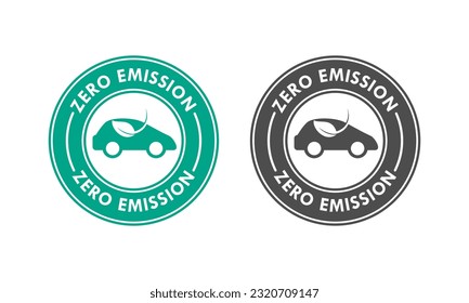 Zero emission design logo template illustration