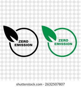 Zero Emission Eco-Friendly Symbol with Leaf and Circular Design eco friendly logo