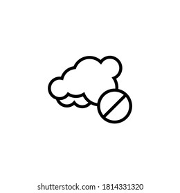 Zero Emission Icon  in black line style icon, style isolated on white background
