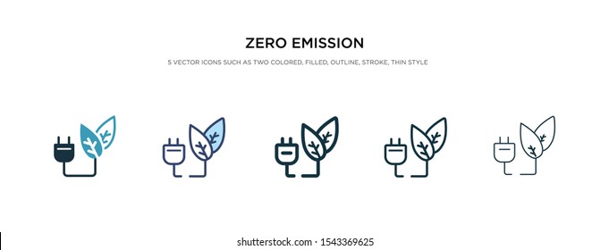 zero emission icon in different style vector illustration. two colored and black zero emission vector icons designed in filled, outline, line and stroke style can be used for web, mobile, ui