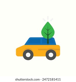 zero emission icon, isolated flat colored environment icon set