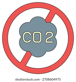  Null-Emission-Symbol einzeln auf weißem Hintergrund