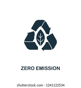 Zero Emission icon. Premium style design from urbanism collection. UX and UI. Pixel perfect zero emission icon for web design, apps, software, printing usage.