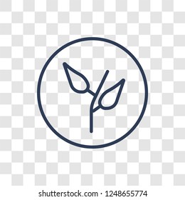 Zero emission icon. Trendy linear Zero emission logo concept on transparent background from Smarthome collection