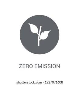 Zero emission icon. Trendy Zero emission logo concept on white background from Smarthome collection. Suitable for use on web apps, mobile apps and print media.