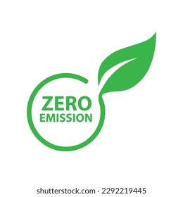 Zero emission icon vector illustration on white background..eps