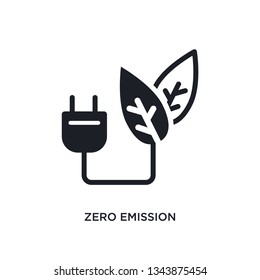 zero emission isolated icon. simple element illustration from smart house concept icons. zero emission editable logo sign symbol design on white background. can be use for web and mobile