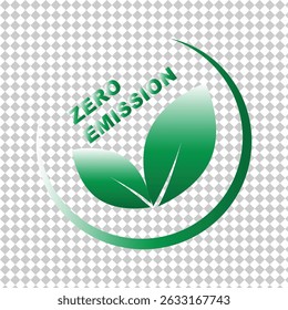 Zero emission logo design vector art.