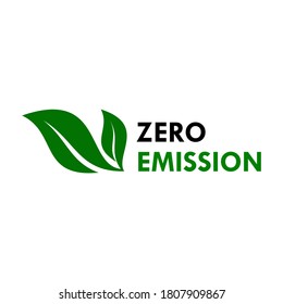 Zero emission logo template illustration. suitable for industry, eco, medical, pollution, automobile