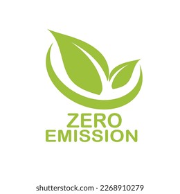 Zero emission logo template illustration. suitable for industry, eco, medical, pollution, automobile