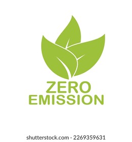 Zero emission logo template illustration. suitable for industry, eco, medical, pollution, automobile