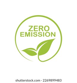 Zero emission logo template illustration. suitable for industry, eco, medical, pollution, automobile