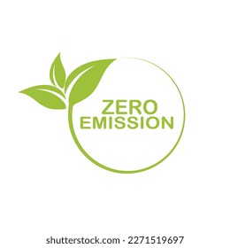 Zero emission logo template illustration. suitable for industry, eco, medical, pollution, automobile