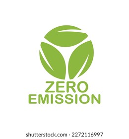 Zero emission logo template illustration. suitable for industry, eco, medical, pollution, automobile