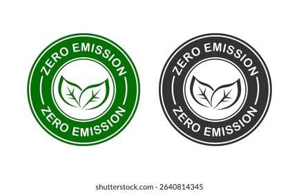 Zero emission logo template illustration. suitable for industry, eco, medical, pollution, automobile