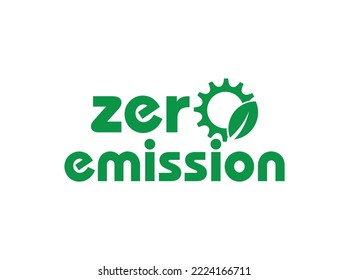 signo de emisión cero en fondo blanco