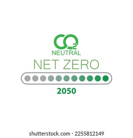 signo de emisión cero en fondo blanco