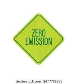 Null-Emissions-Zeichen auf weißem Hintergrund