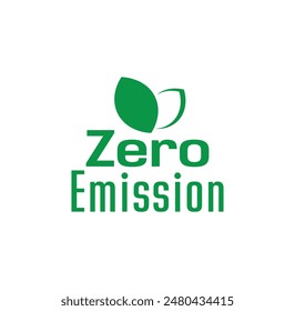 zero emission text information sign