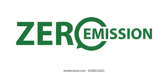 zero emission text information sign
