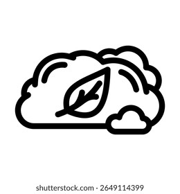 emissão zero usar ícone de linha vetor. sinal de uso de emissão zero. símbolo de contorno isolado ilustração em preto