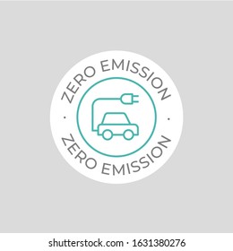 Zero Emission vector icon. Simple element illustration
