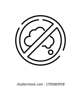 Zero Emission vector illustration. Technology & Smart Working symbol line icon. 