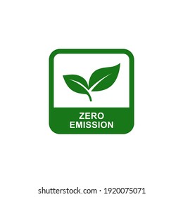 Zero emission vector logo template. Suitable for nature, transportation and eco symbol