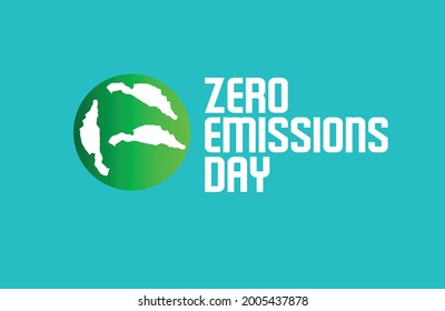 Zero Emissions Day vector template