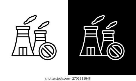 Zero Emissions White Icon Set Design