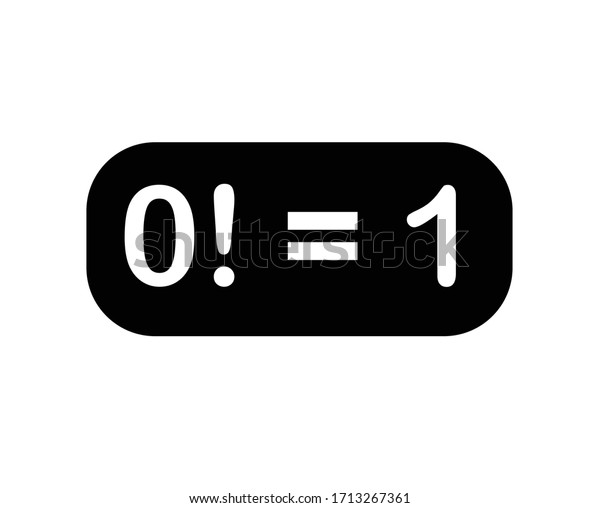 Zero Factorial Equal One Equation Stock Vector Royalty Free