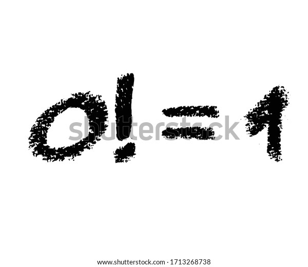 Zero Factorial Equal One Equation Stock Vector Royalty Free