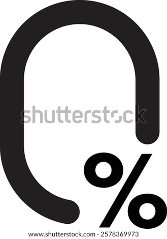 Zero fees icon isolated on white background . Zero percent icon vector