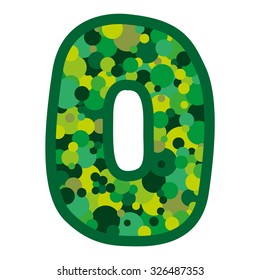 zero green button on white background