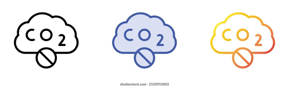 zero icon. Linear, Blue Fill and Gradient Style Design Isolated On White Background