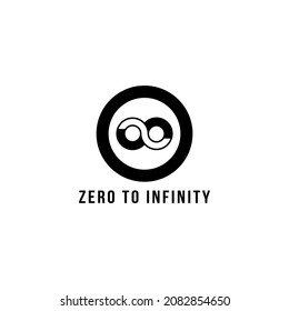 Zero To Infinity Logo Concept Vector Icon