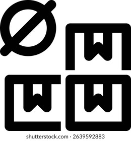 Zero Inventory, Out of Stock, Zero Outline Icon