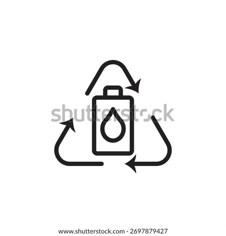 Zero Liquid Discharge icon symbolizing wastewater recycling and elimination, representing modern industrial water treatment, specialized effluent control, and sustainable resource management systems.