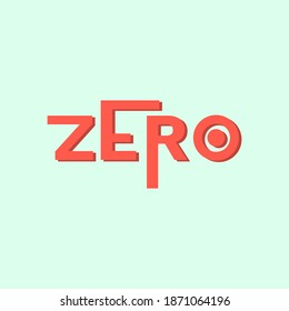 Zero logotype letter design vector. creative minimalist logotype sign symbol.
